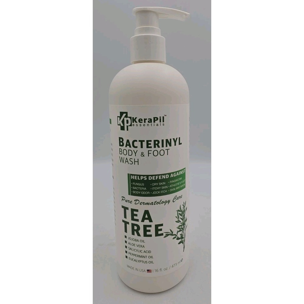 Kerapil Essentials Bacterinyl Tea Tree Body and Foot Wash 16 Fl Oz